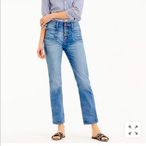 J. Crew Point Sur High Rise Button Fly Jeans